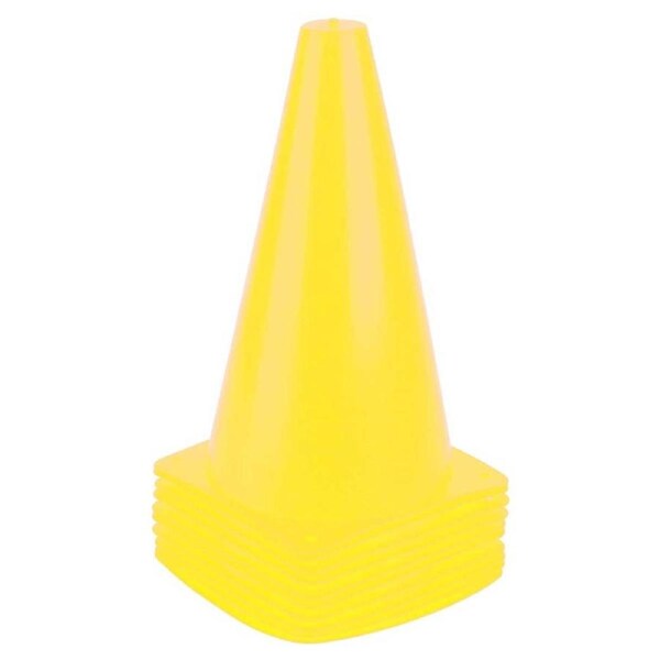 22cm PVC Field Marker Cone - Various Colours Available-Yellow