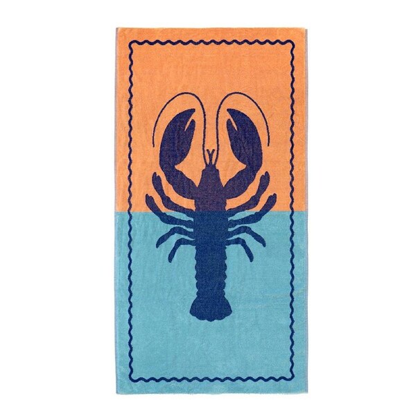 Bambury Jacquard Beach Towel - Lobster
