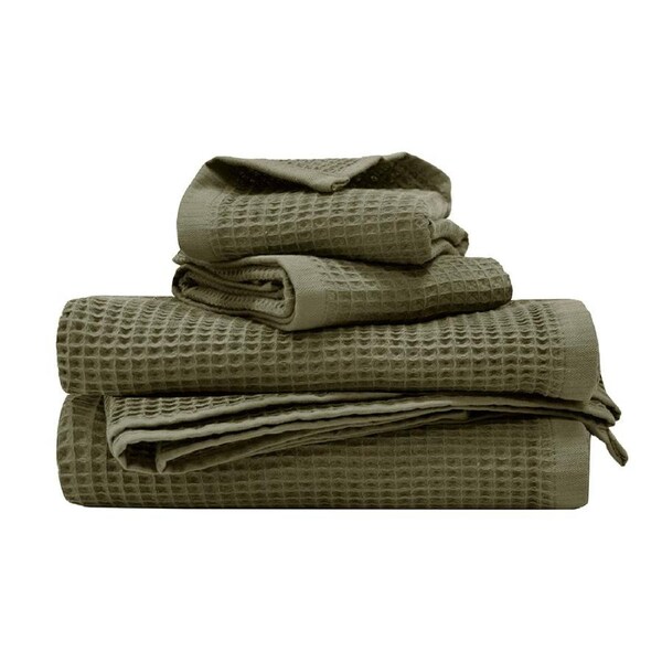 Bambury Waffle Hand Towel - Olive