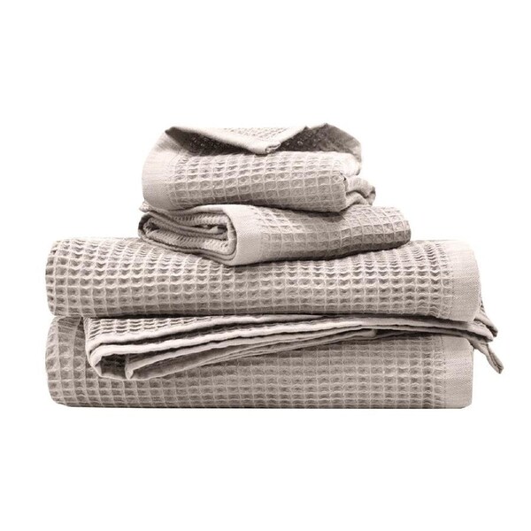 Bambury Waffle Hand Towel - Pebble
