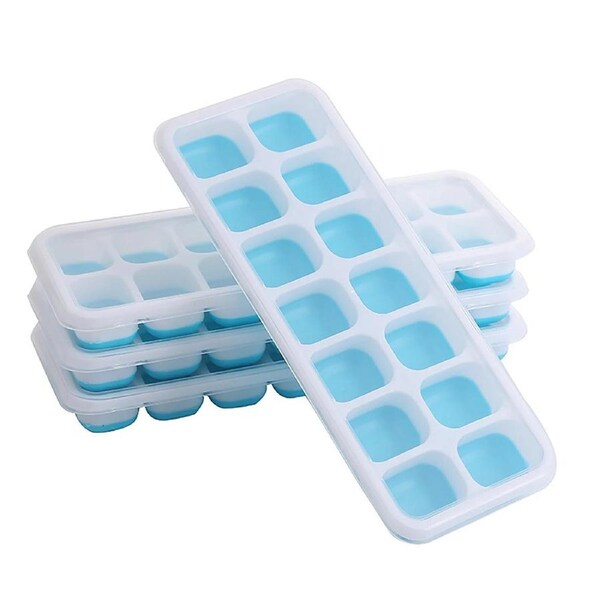 Chocolate Whiskey Mould Square Ball Tray 14 Blocks Silicone Ice Cube Maker 4PCS