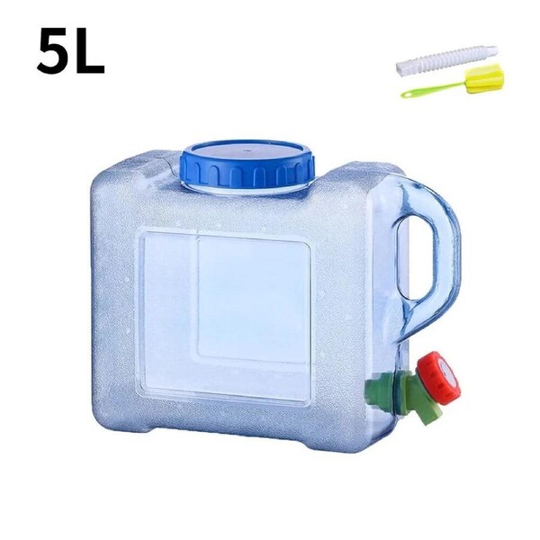 5L Water Container Outlet Tap Barrel Portable Water Bucket Camping Outdoor