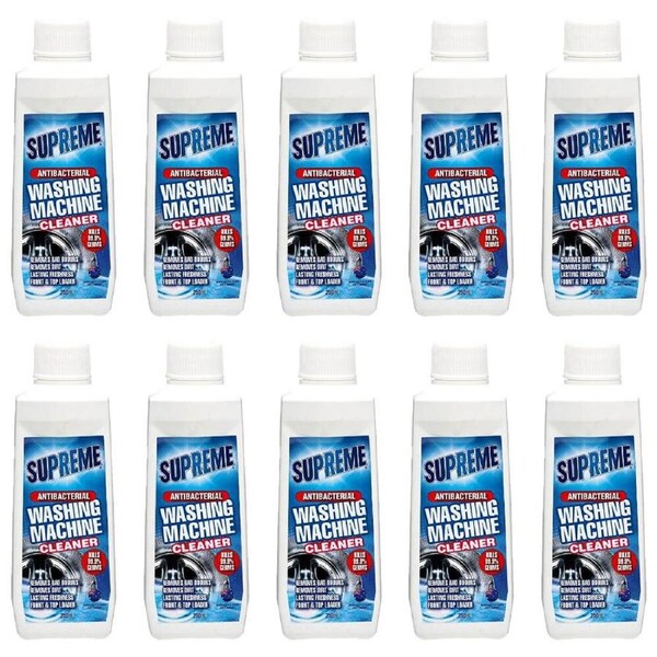 10PK Supreme Washing Machine Descaler Odor Remover Limescale Control 250ml