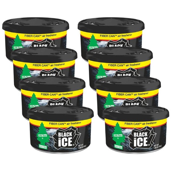 8PK Little Tree Fibre Can Car Adjustable Air Freshener Odour Eliminator Assorted