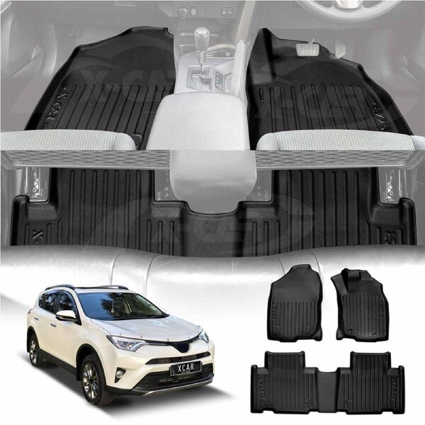 3D Floor Mats for Toyota Rav4 Rav 4 2013-2018 All Weather Heavy Duty Cargo Car Trunk Luggage Tray