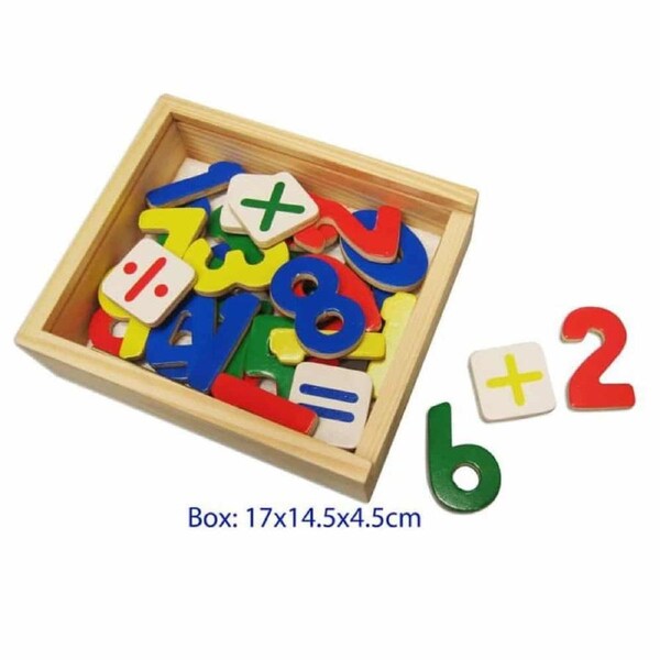 Fun Factory - Magnetic Numbers Wood 37Pc