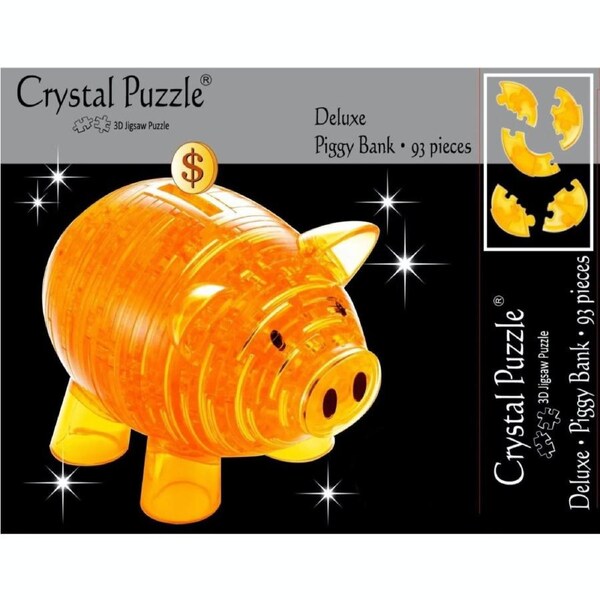 3D Golden Piggy Bank Puzzle