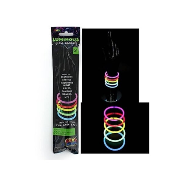 Glow Bangles - 5 per pack (5 colour - Asstd)