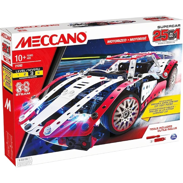 Meccano Multi Model 25-in-1 Supercar (STEM Building)