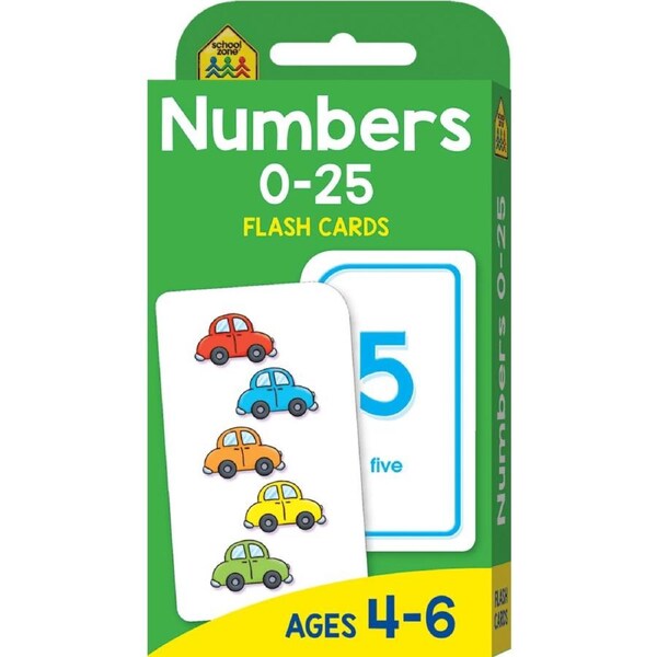 School Zone Numbers 0-25 Flash Cards