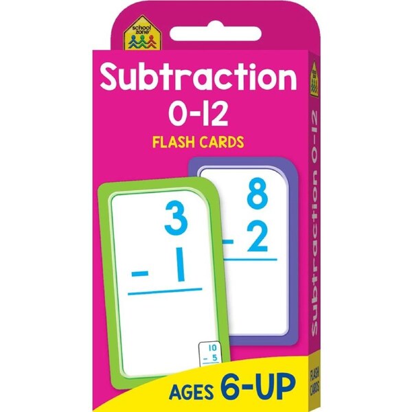 School Zone Subtraction 0-12 Flash Cards
