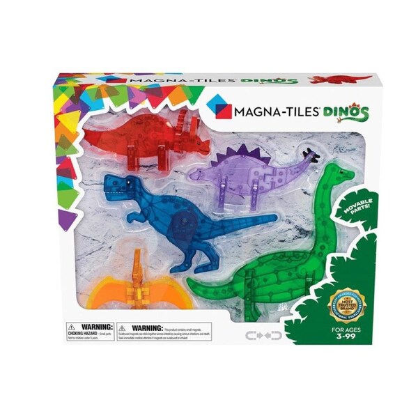 MAGNA-TILES Dinos 5-Piece Magnetic Construction Set