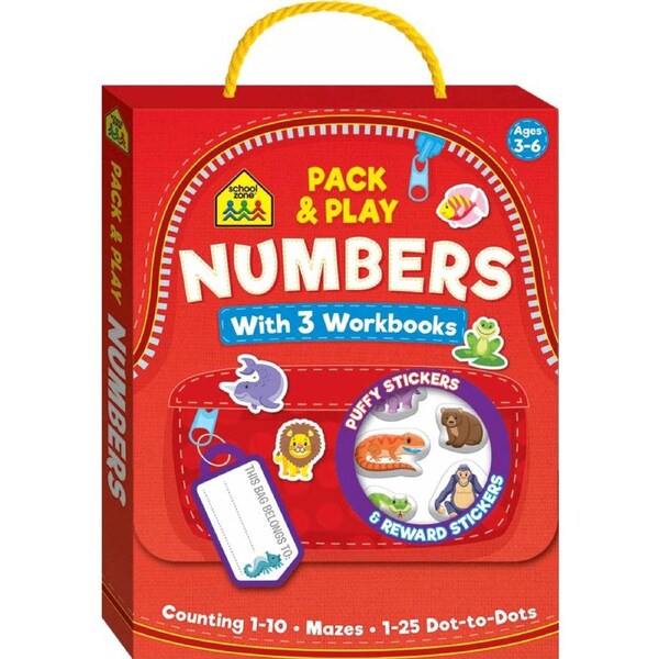 School Zone -- Pack & Play Satchel : Numbers Workbook