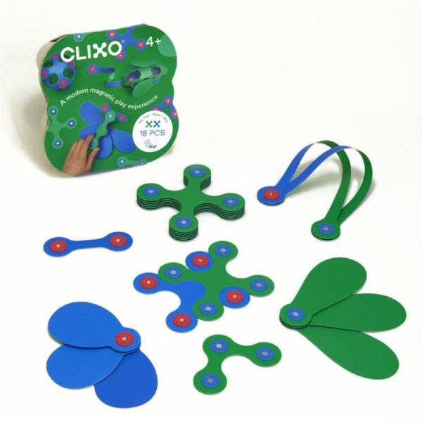 Clixo Itsy Pack 18 Pcs -- Green/Blue