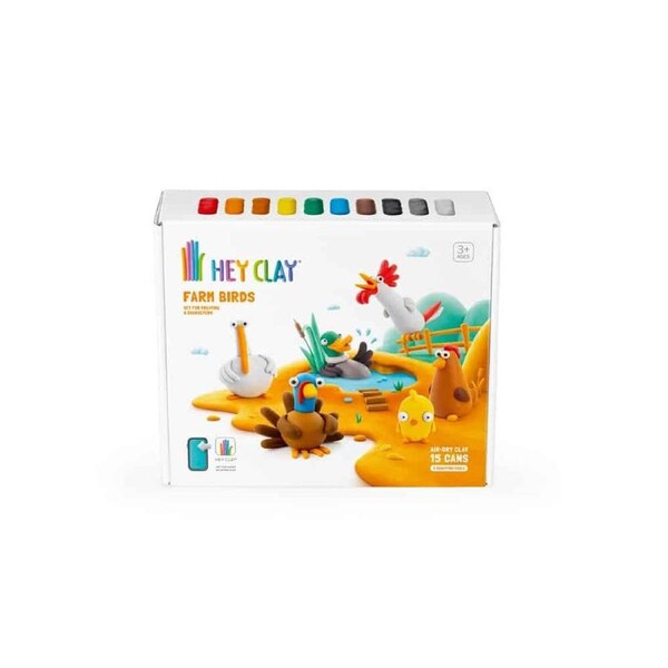 Hey Clay Farm Birds (15 Cans & 2 Tools)