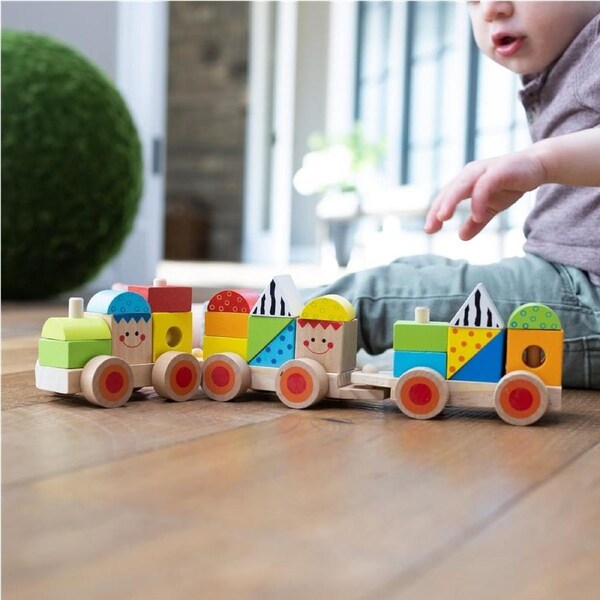 Fat Brain Toys - Learning Locomotive Wooden Train