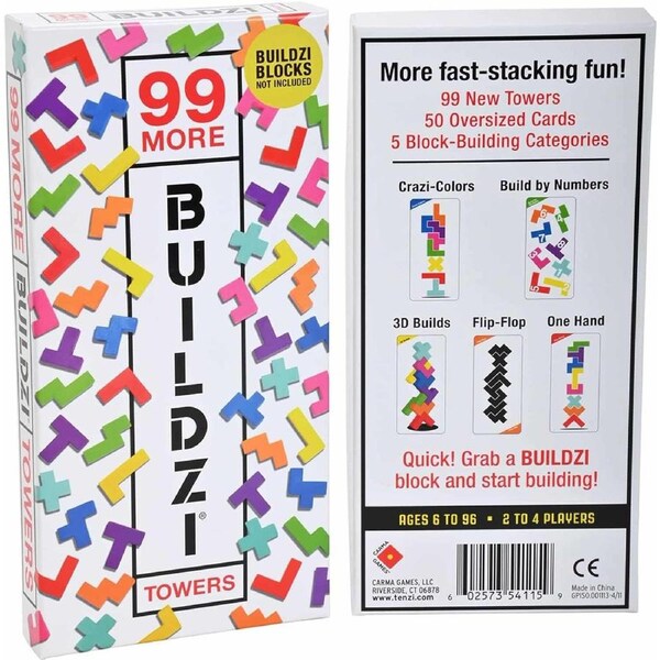99 More Buildzi Towers Add On Cards Game - Carma Games