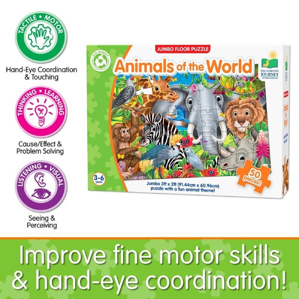 Jumbo Floor Puzzles - Animals of the World - The Learning Journey