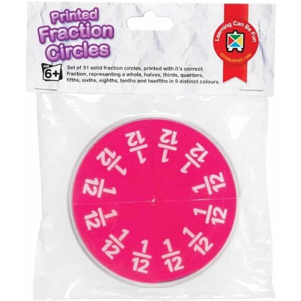 Learning Can Be Fun - Printed Fraction Circles Hangsell