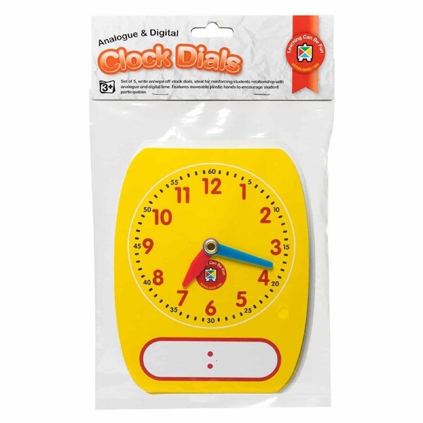 Learning Can Be Fun - Digital/Analogue Clock Dial Write On/Wipe Off