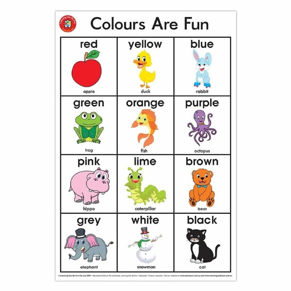 Learning Can Be Fun - Colours Are Fun Poster