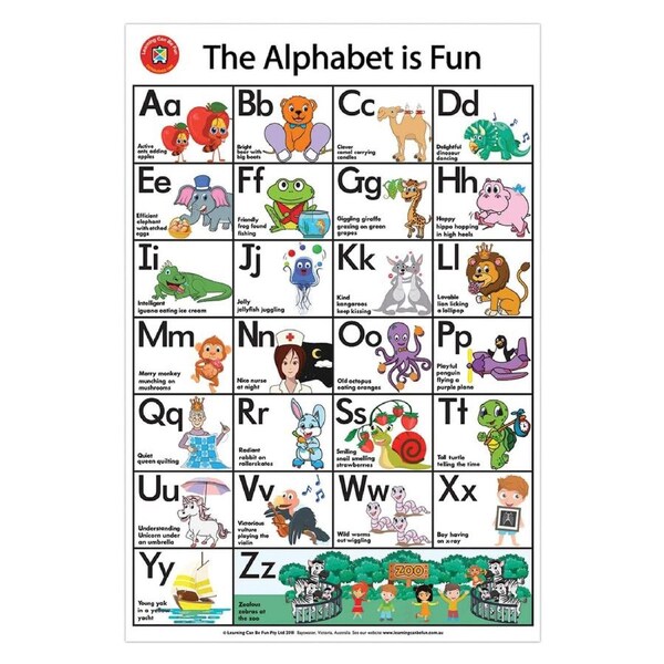 Learning Can Be Fun - Alphabet is Fun Poster