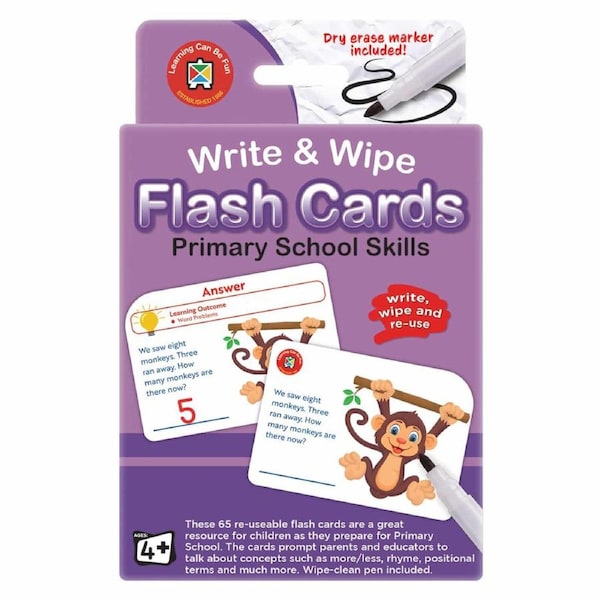 Learning Can Be Fun - W&W Flash Cards Primary School Skills w/m
