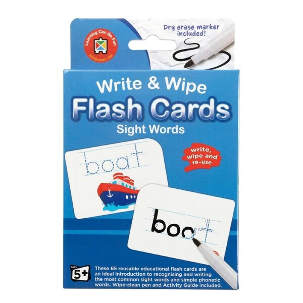 Learning Can Be Fun - Write & Wipe Flash Cards Sight Words