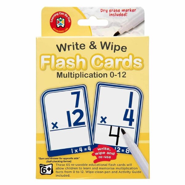 Learning Can Be Fun - W&W Flash Cards Multiplication 0-12