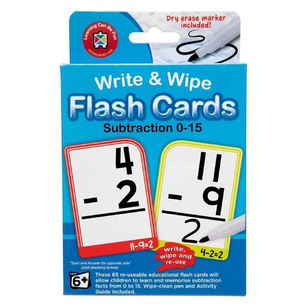 Learning Can Be Fun - W&W Flash Cards Subtraction 0-15