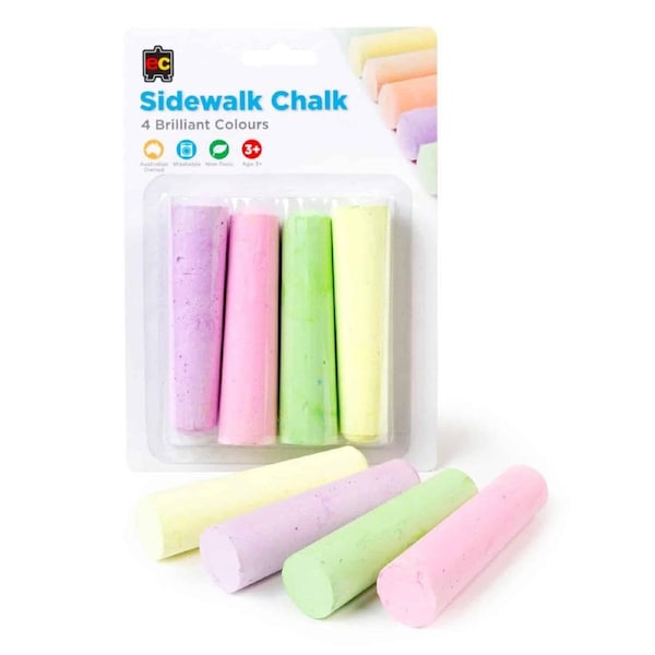 Learning Can Be Fun - Chalk-Sidewalk Fluoro 4pcs