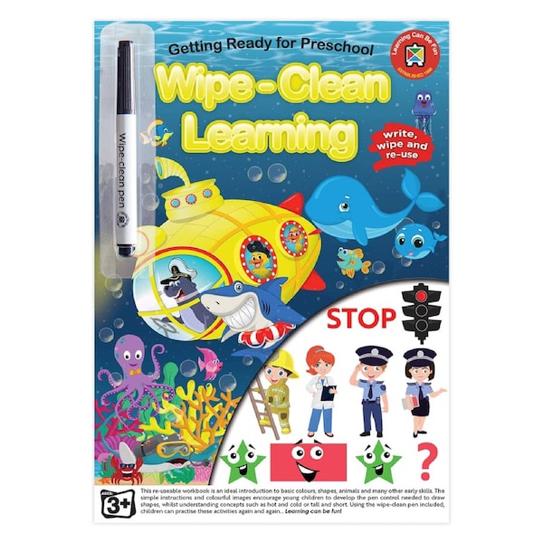 Learning Can Be Fun - Wipe Clean Learn Getting Ready for Pre-School