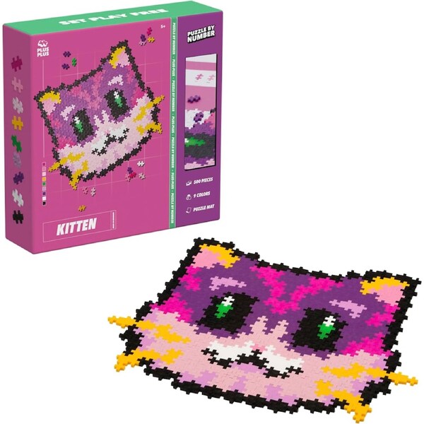 Plus-Plus - Puzzle by Number - Kitten 500 pcs