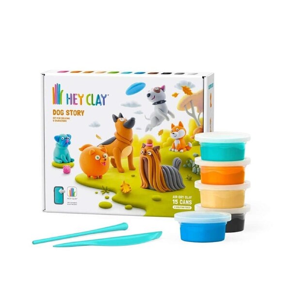 ?? Hey Clay – Dog Story Modelling Clay Set (15 Cans)