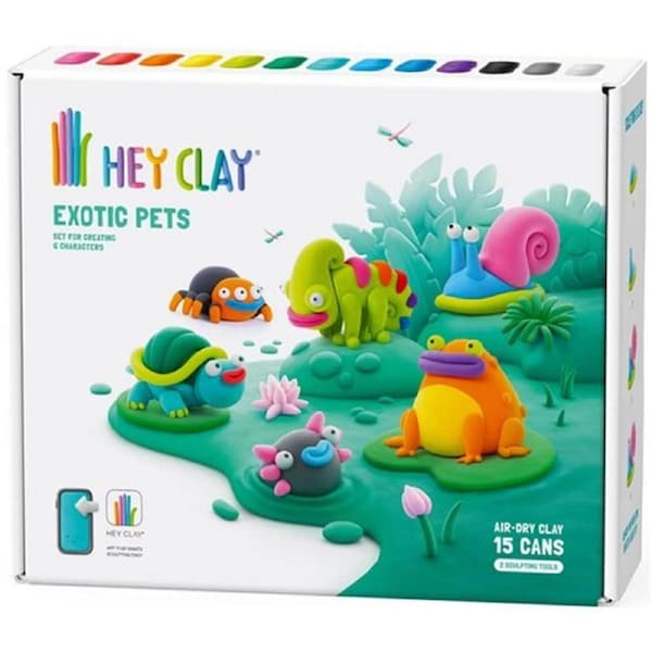 Hey Clay Exotic Pets Set - 15 Cans of Clay