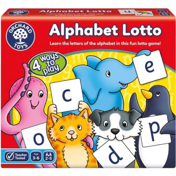 Orchard Toys Alphabet Lotto - 4-in-1 Alphabet & Phonics Game