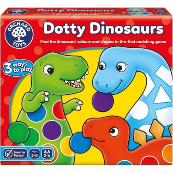 Orchard Toys Dotty Dinosaurs - Shape & Colour Matching Game