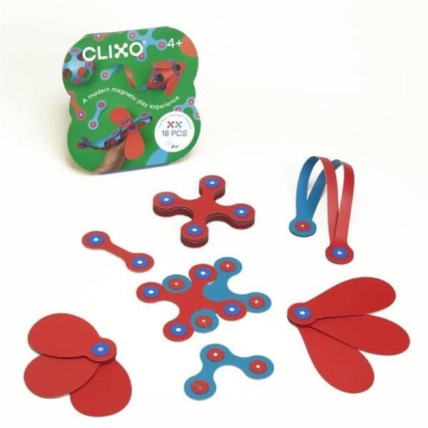 Clixo Itsy Pack 18 Pcs -- Flamingo/Turquoise