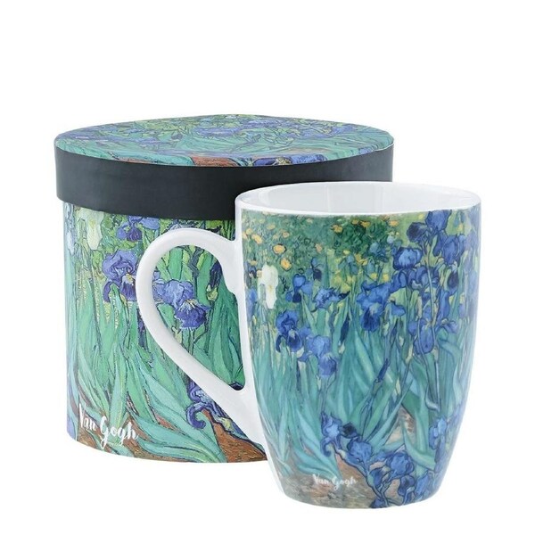 Enesco Arty Collection Mug in Gift Box Van Gogh Irises, Whitehill 524661