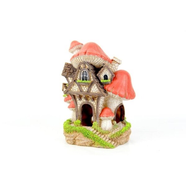 Bioscape Mushroom House Orange 14 x 11 x 17cm Ornament (BIS463)