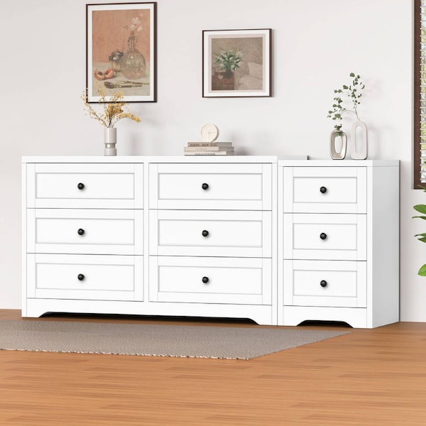 ALFORDSON 6 Chest of Drawers Bedside Table Bedroom Storage Hamptons White