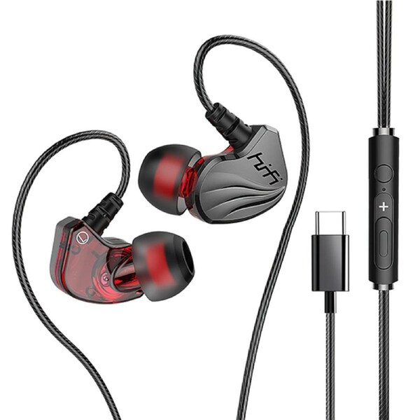 ZUSLAB HiFi Type-C Earbuds with Sliding Tuning Precision Audio for Gaming & Music - Black