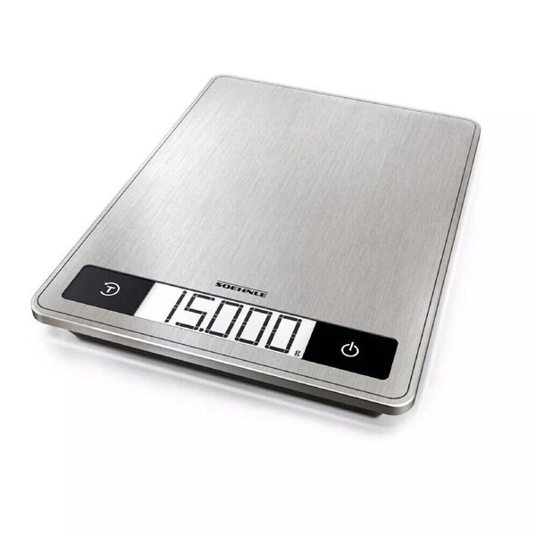 Soehnle Page Profi 200 Digital Kitchen Scale Silver - 15kg Capacity 61509