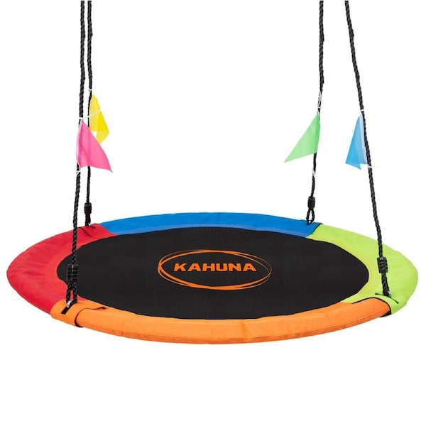 Kahuna Kids 1.2m Tree Saucer Swing Set Round 400kg With Straps Capacity Outdoor