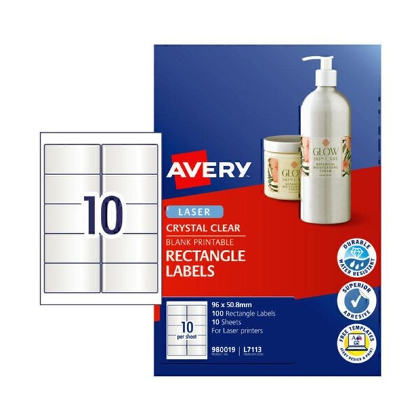 AV LsrLbl L7113 8mm 10Up Pk10