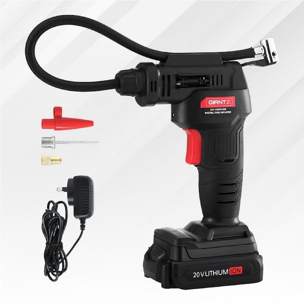 Giantz Cordless Tyre Inflator Portable Air Compressor Pump 20V 120PSI Digital LED