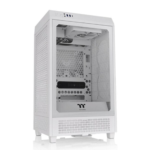Thermaltake Tower 200 Mini TG Mini-ITX Case - Snow (CA-1X9-00S6WN-00)
