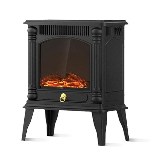 Electric Fireplace Free Standing Heater Lightweight Up to 20m² Realistic 3D Flame