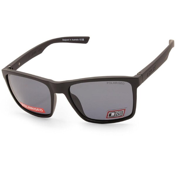 Dirty Dog Droid Satin Black/Grey Polarised Unisex Sunglasses