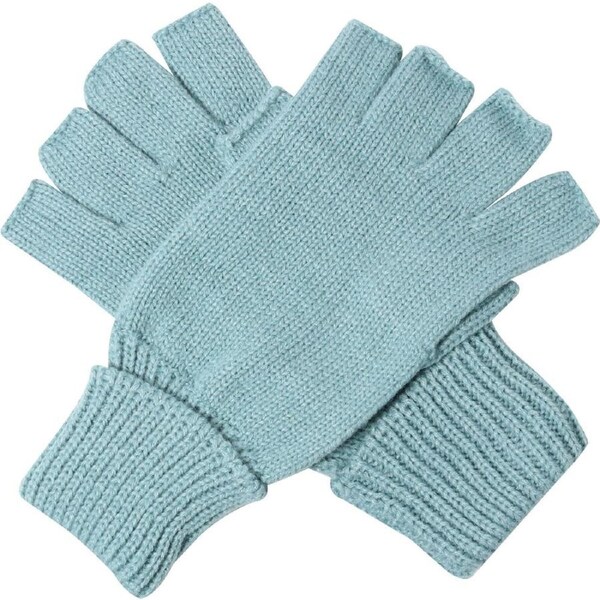 Wicked Sista Fingerless Soft Acrylic Knitted Winter Gloves One Size Deep Sage